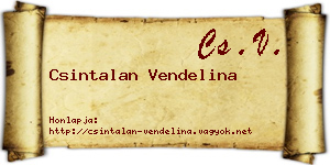 Csintalan Vendelina névjegykártya